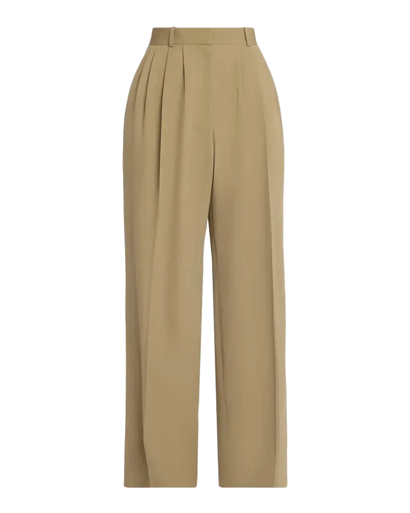 Daniela Pleated Wool Wide-Leg Pants