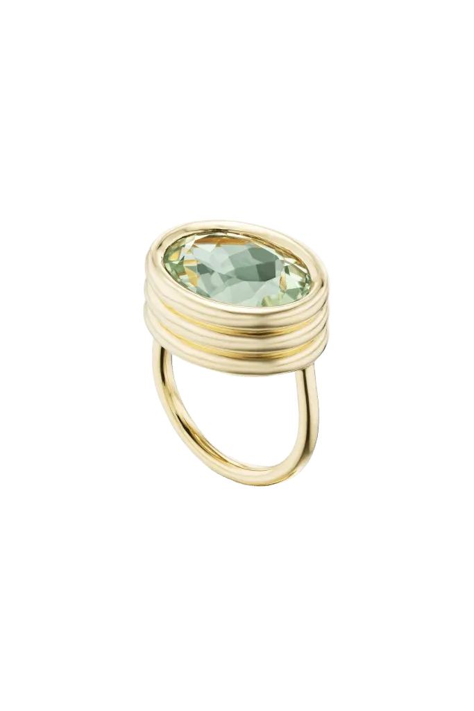 Green Amethyst Scuba Ring