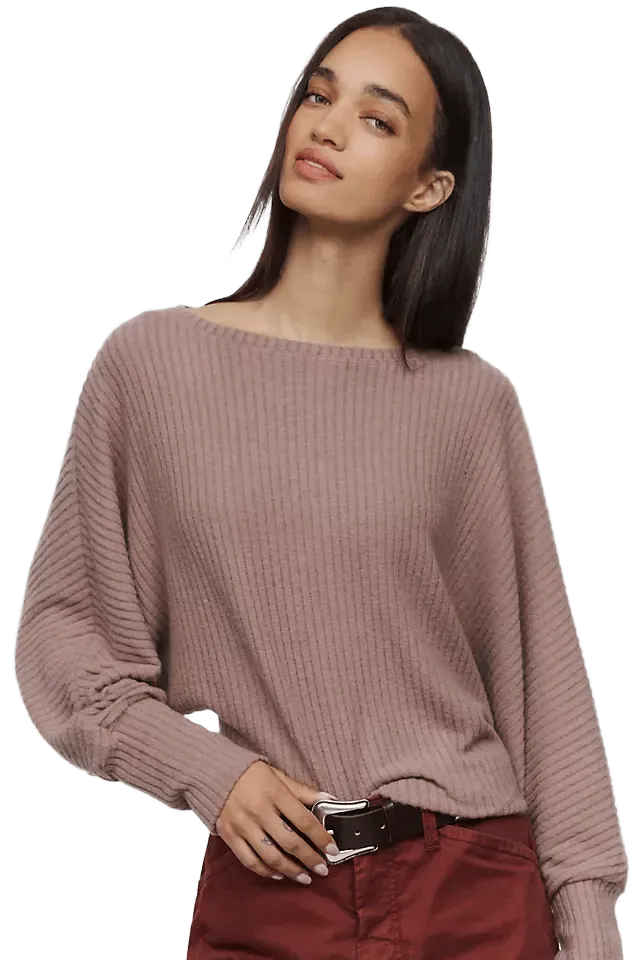 By Anthropologie Ribbed Dolman Sleeve Sweater