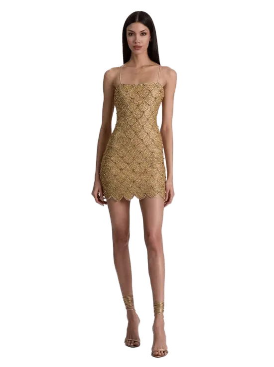 NINA EMBELLISHED MINI DRESS