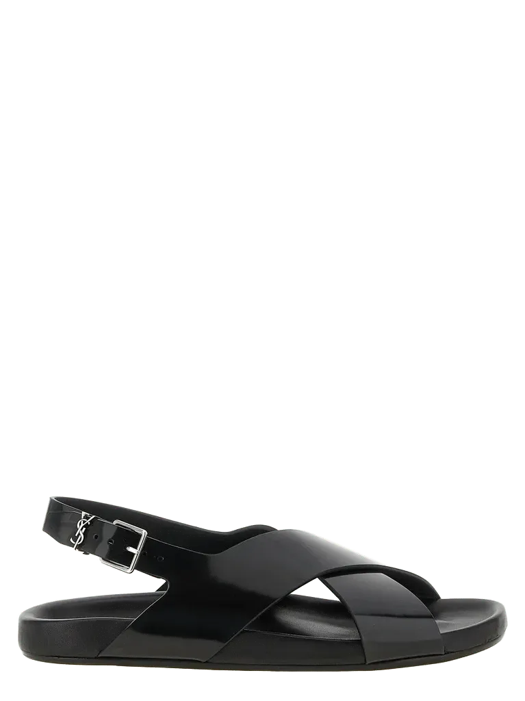 Saint Laurent Helios Sandal — Black