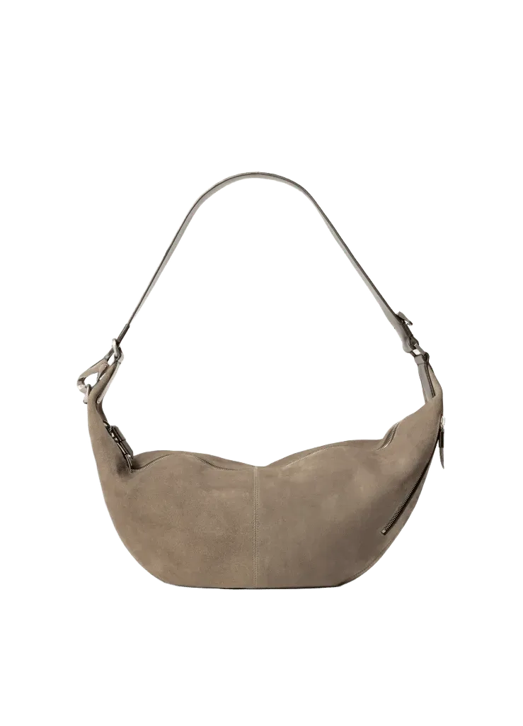QUIVER CLIP BAG IN SUEDE LEATHER