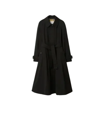 Long Gabardine Ellingham Fit-and-flare Car Coat