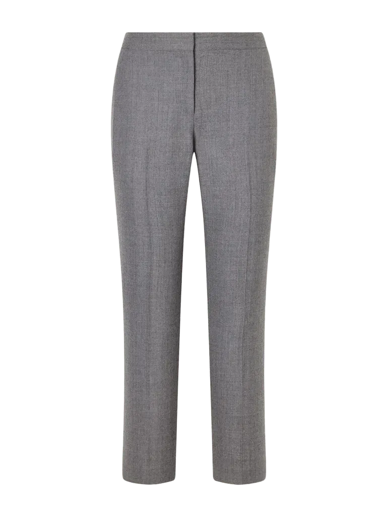 Wool straight-leg pants