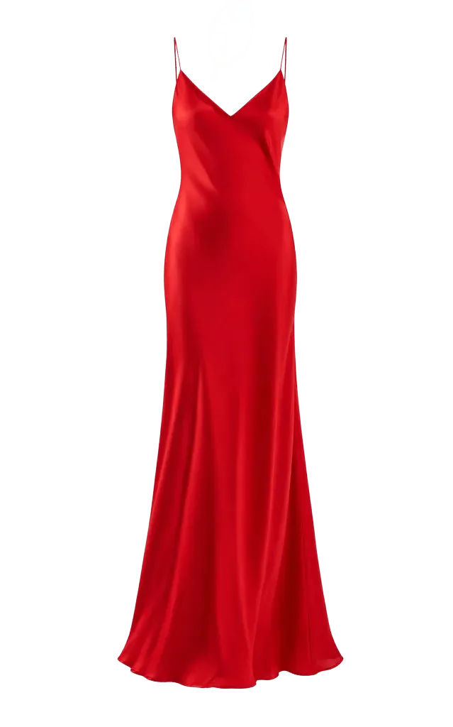 Exclusive Caroline Silk Maxi Slip Dress