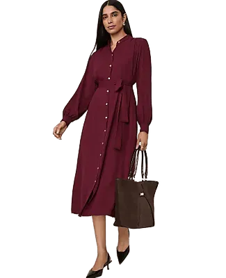 Belted Midi Shirtdress