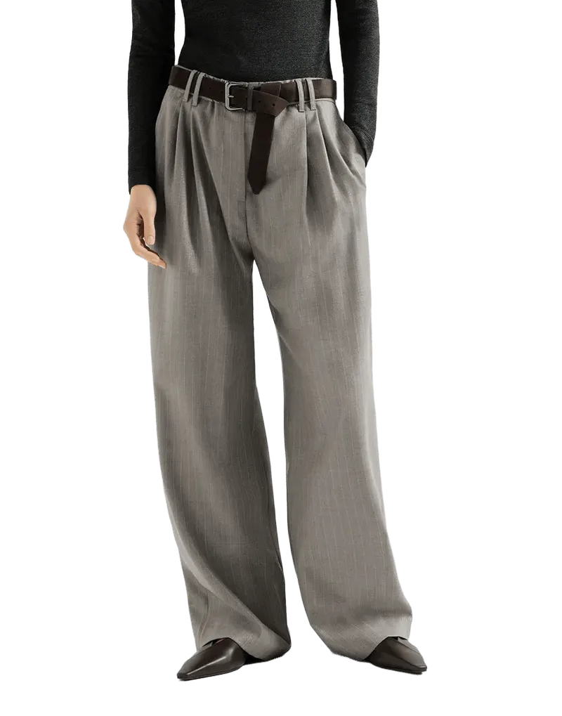 Sparkling pinstripe track trousers