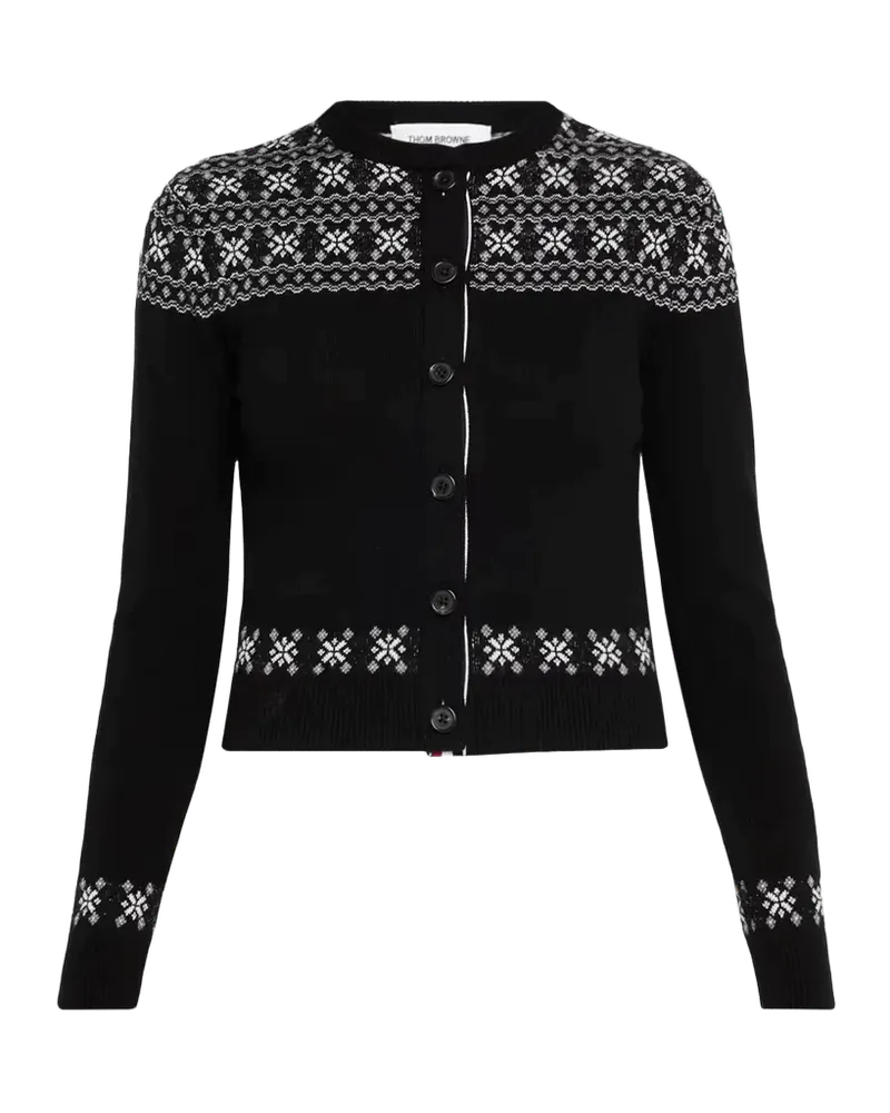 Icelandic Fair Isle Cashmere Crewneck Cardigan