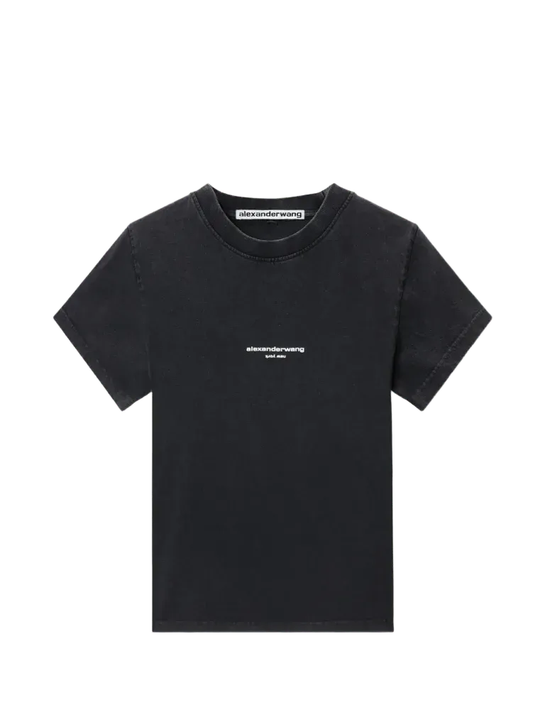 logo-print shrunken short-sleeve T-shirt