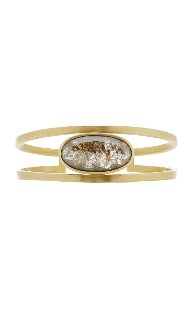 Oval Rough Cut Diamond Electra Bangle