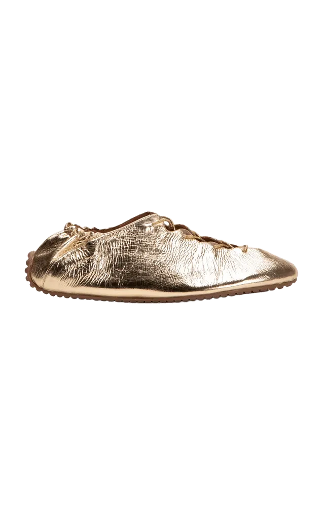 Milly Metallic Leather Sneakers