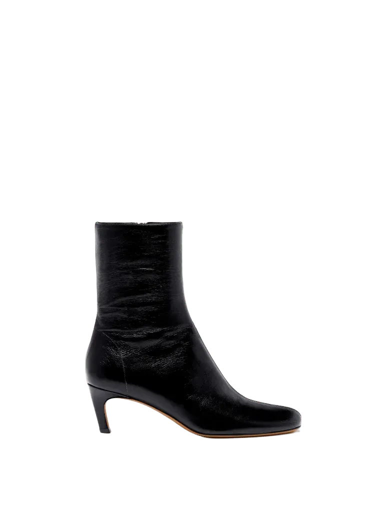 Uma Ankle Boots in Slick Calf - Black
