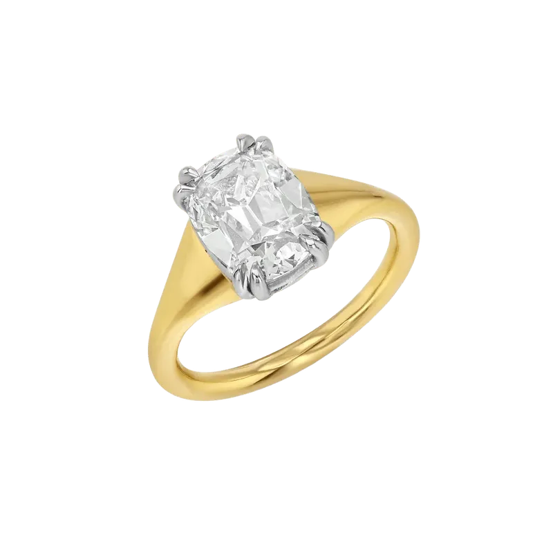 2.61ct Old Mine Cut Lab Diamond Dove Ring
