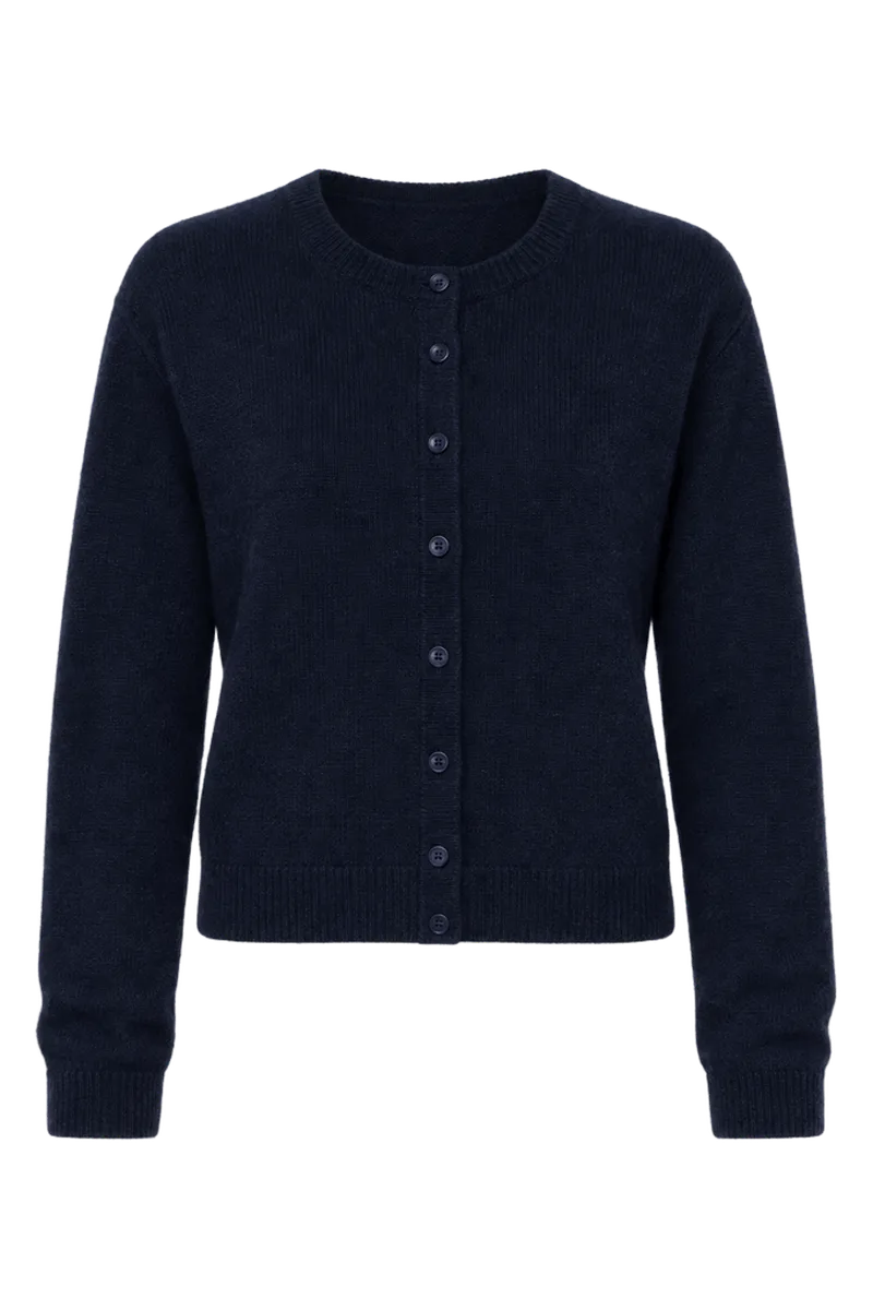 Clara Cashmere Crew Cardigan