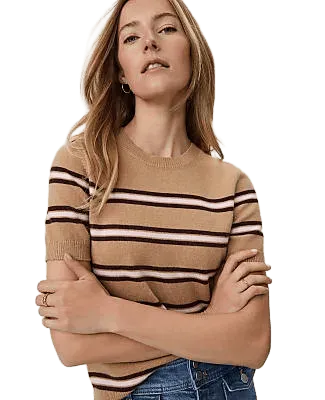 Weekend Striped Sweater Tee