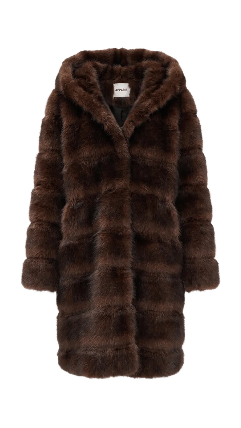 Marais Mink Hooded Coat