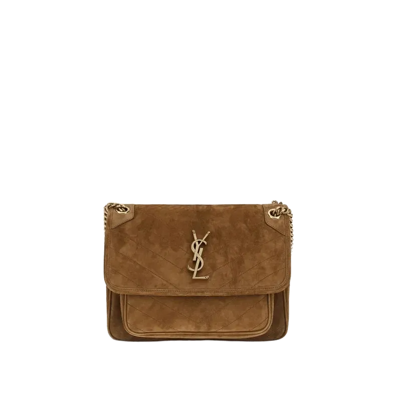 Saint Laurent Shoulder Bag — Brown