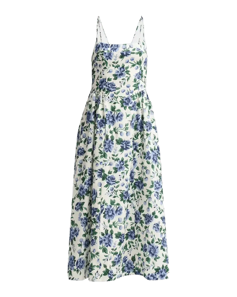 Enamour Floral Linen Midi Dress