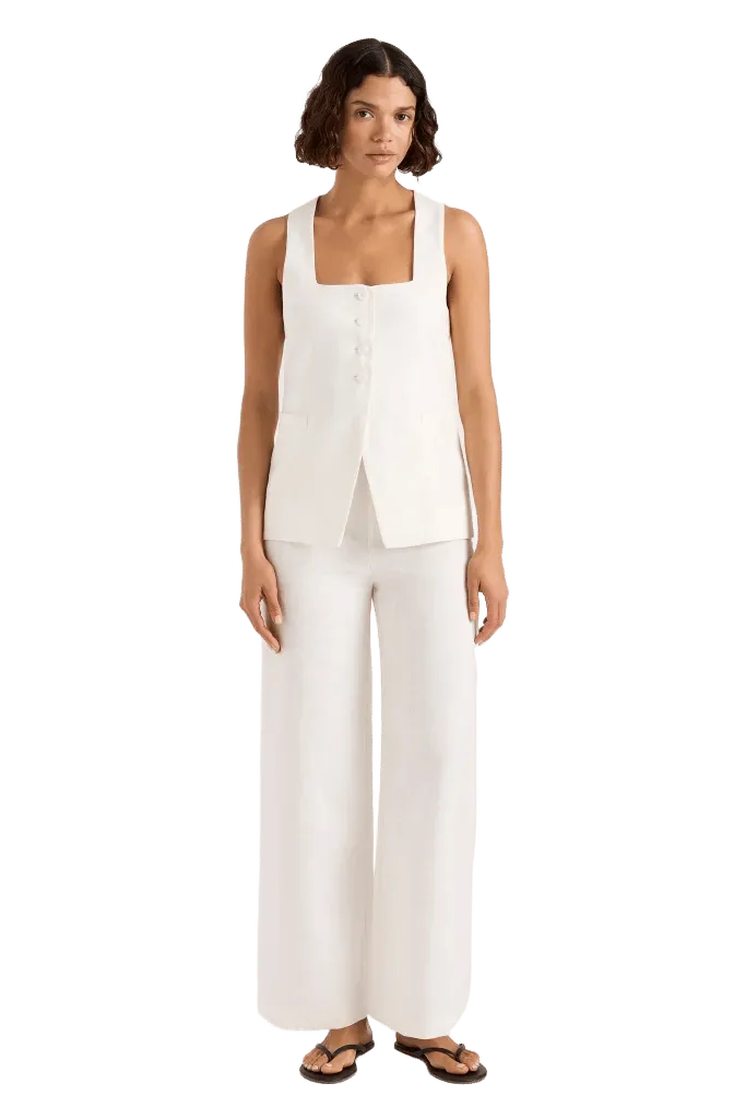 Jackie Vest White
