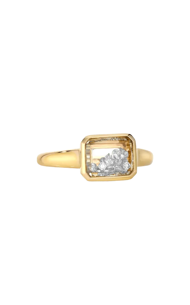 18k Yellow Gold Neue Step-Cut Ring Petite