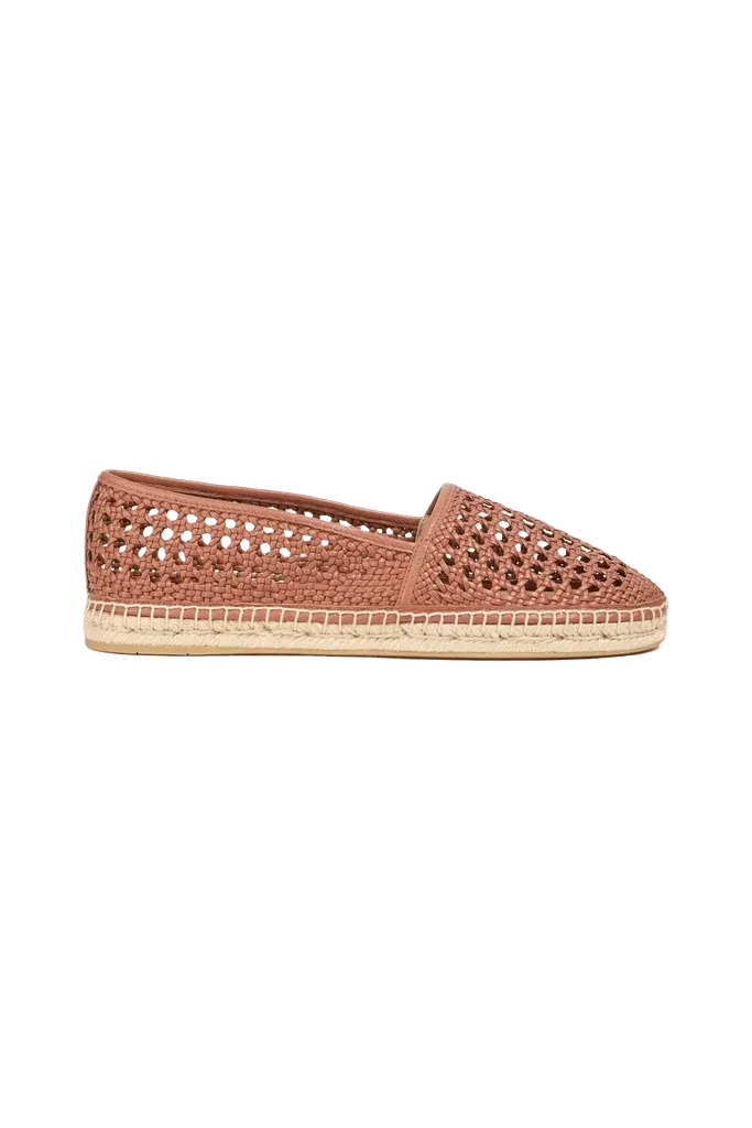 Stuart Weitzman Freya Woven Leather Espadrilles