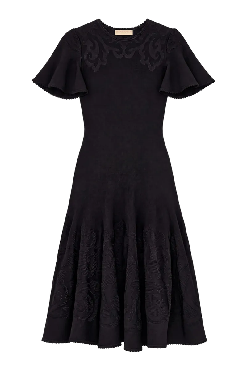 Tahlia Knit Mini Dress - Noir