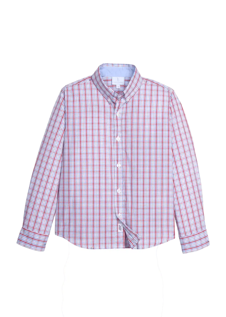 Button Down Shirt - Patriotic Plaid