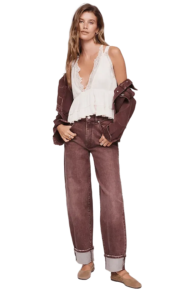 Hudson Aria High Rise Cuffed Tapered Jeans