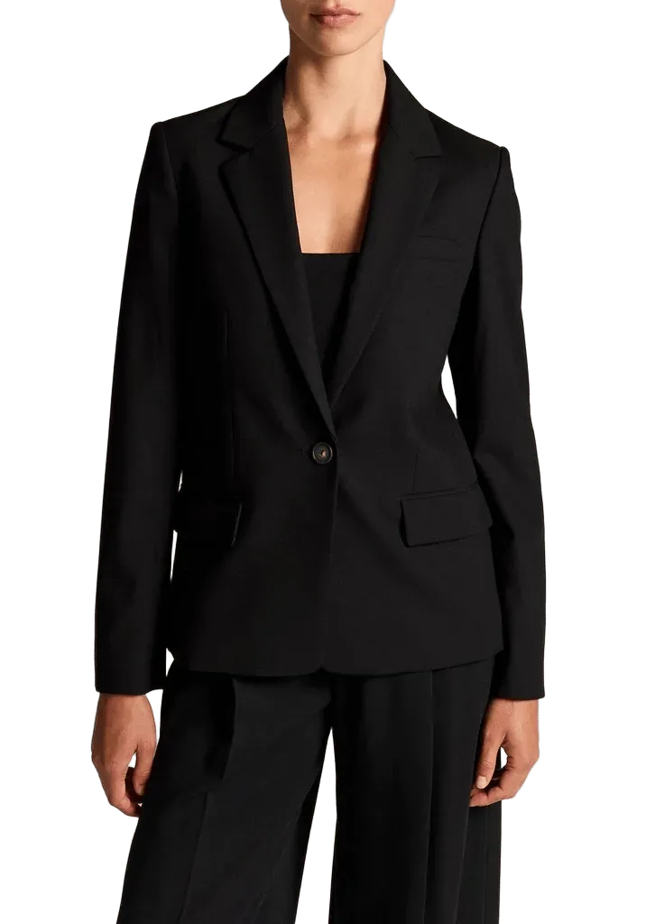Structured Peak-Lapel Blazer