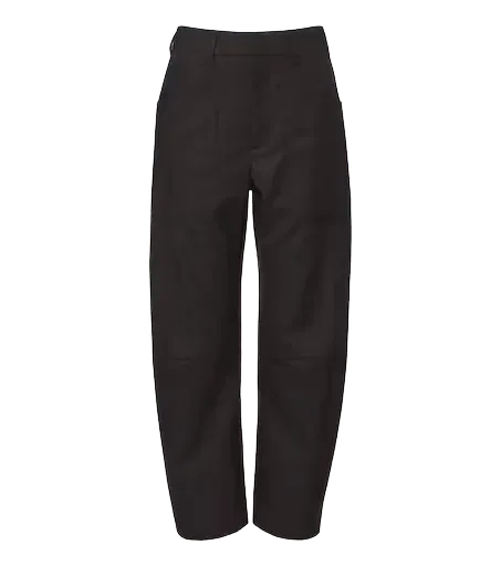 Shon virgin wool barrel-leg pants