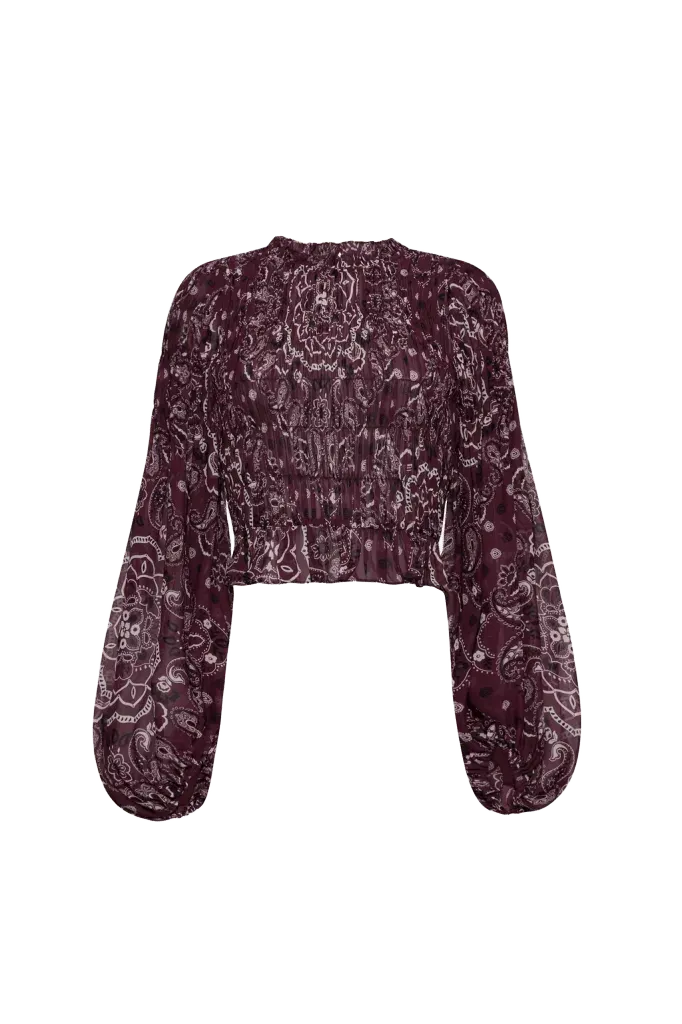 Weston Top in Bandana Plum
