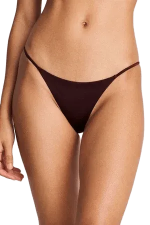 Glacé String Thong in Garnet
