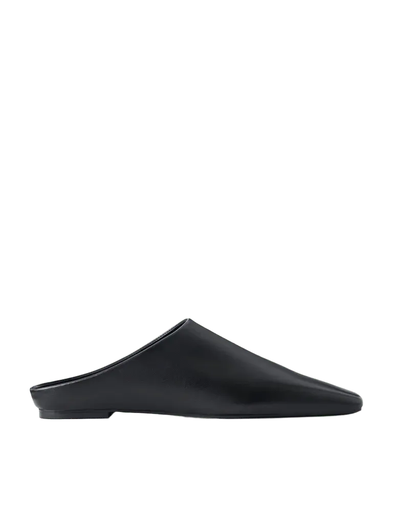 Griffin leather mules