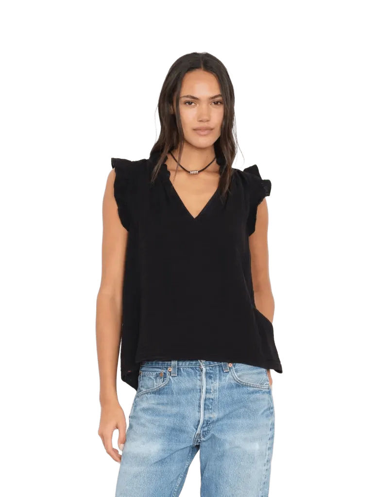 Black Bex Gauze Top