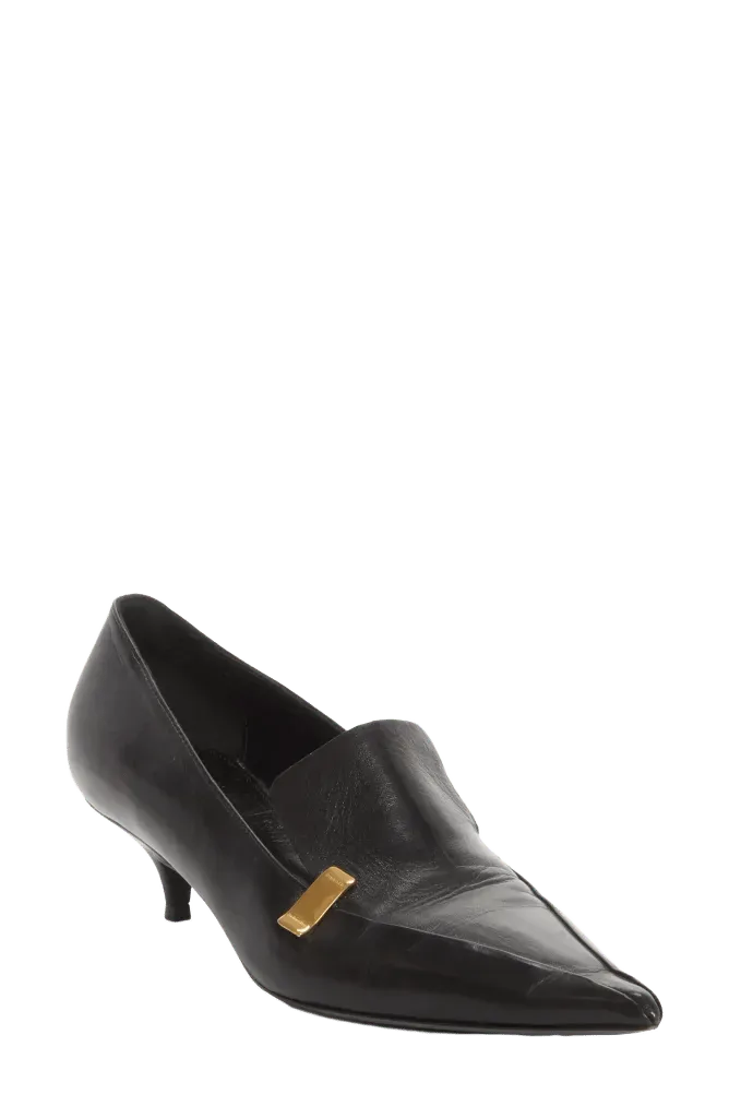 Slash Kitten Heel Loafer Pump