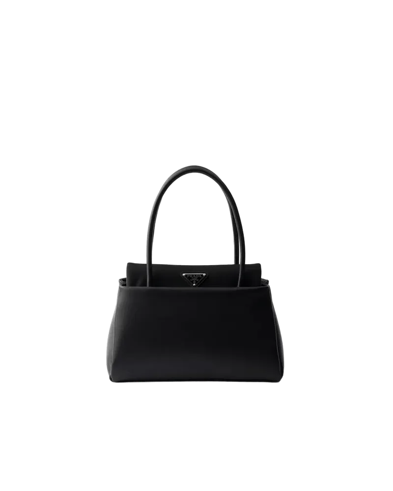 Prada Passage small leather bag with Re-Nylon flap