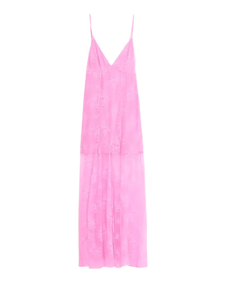 Plunging Lace Slip Gown