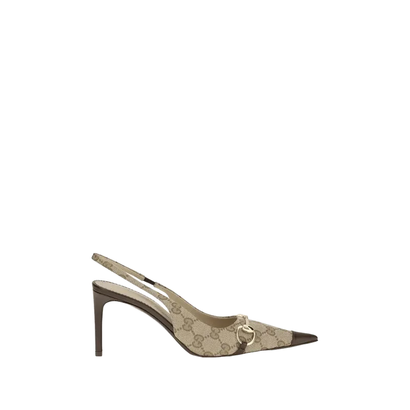 Gucci Donna Slingback Heel — Beige