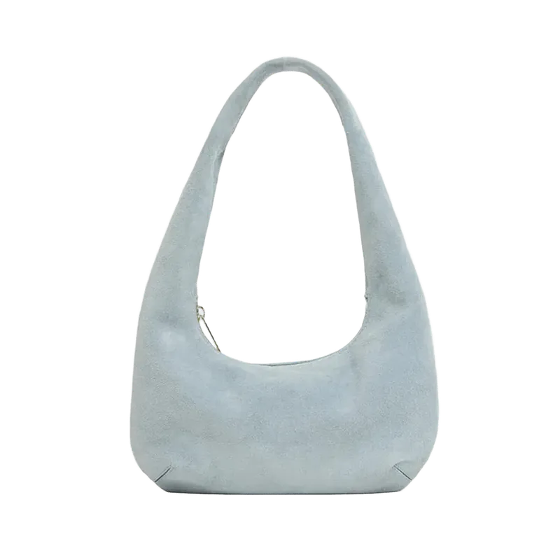 Mini Gnocchi Bag in Baby Blue Suede