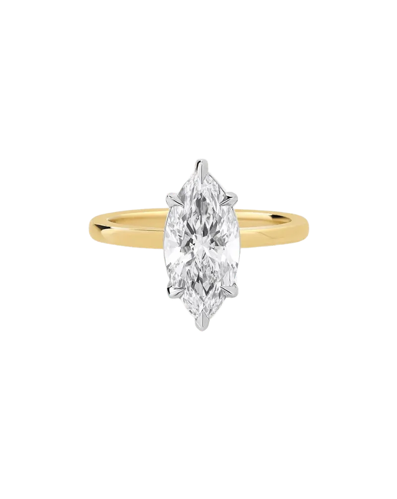 Marquise Lab Diamond Pinky Ring