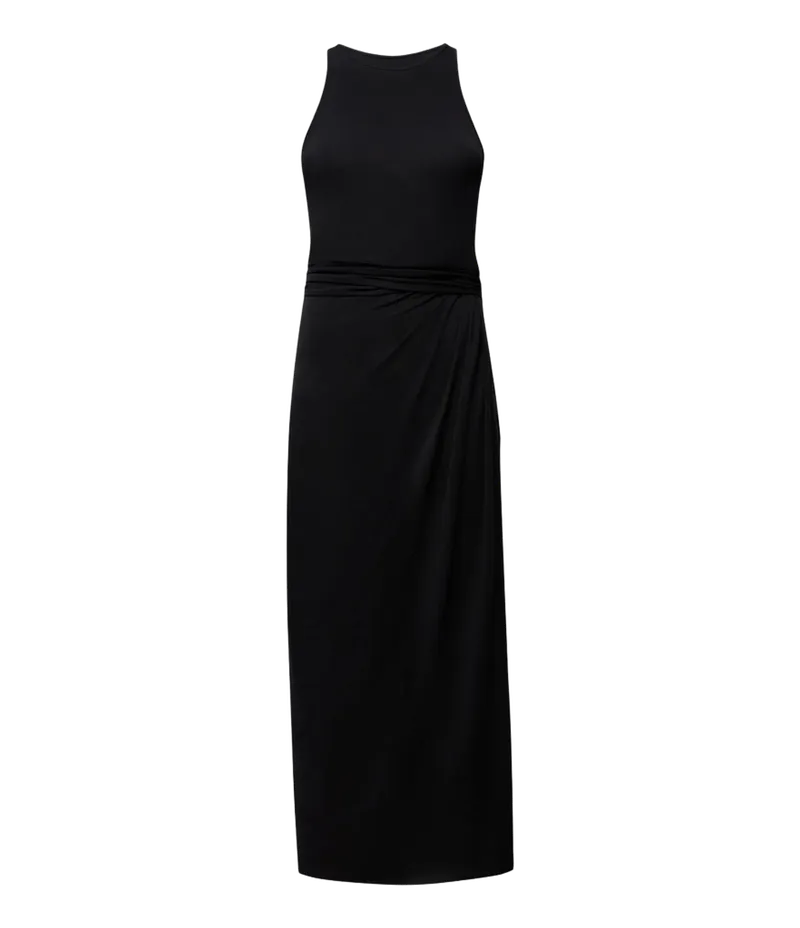 Sarong Tie Dress | Black