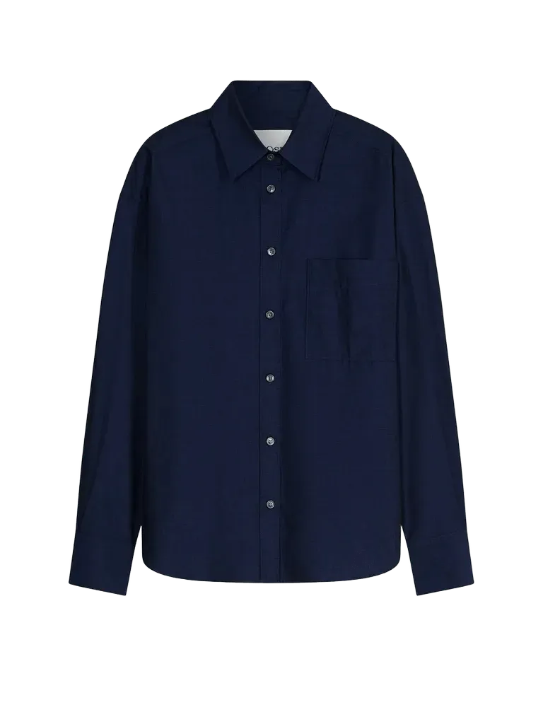Closed Pure Cotton Shirt — Navy
