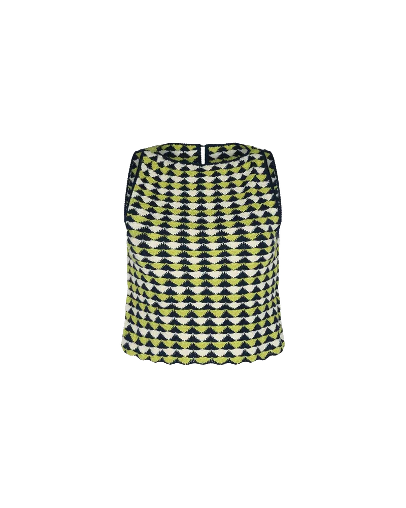 MOTUPE TOP | LIME BLUE