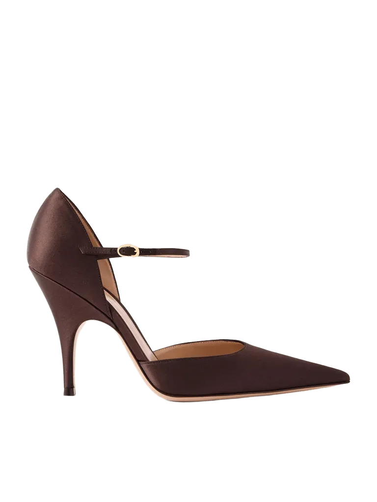 Sofia D'Orsay 95 satin pumps