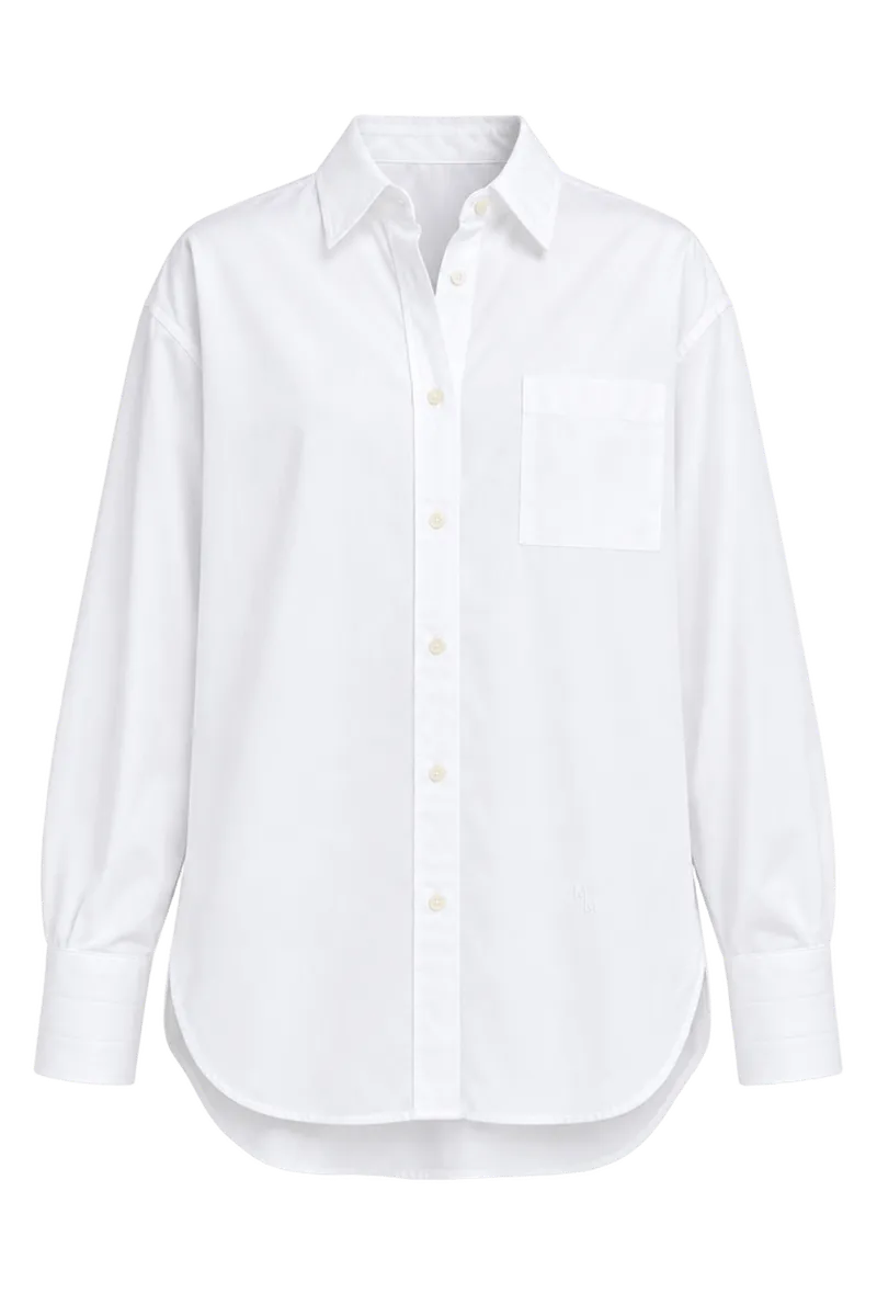 Oversized Tunic Shirt in Organic White