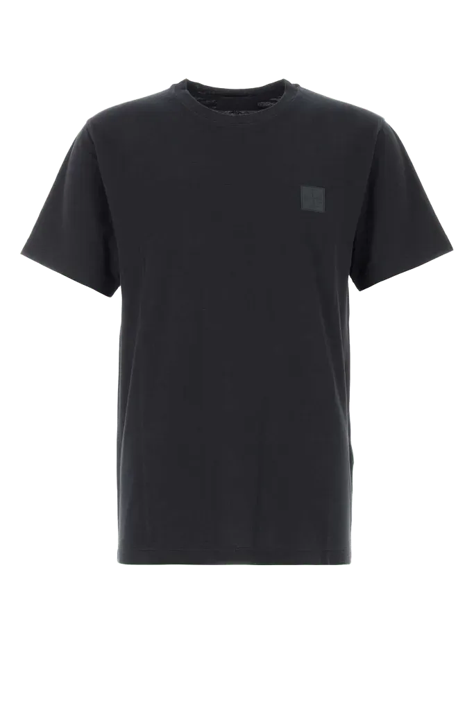Stone Island Logo-Patch Cotton T-Shirt — Navy