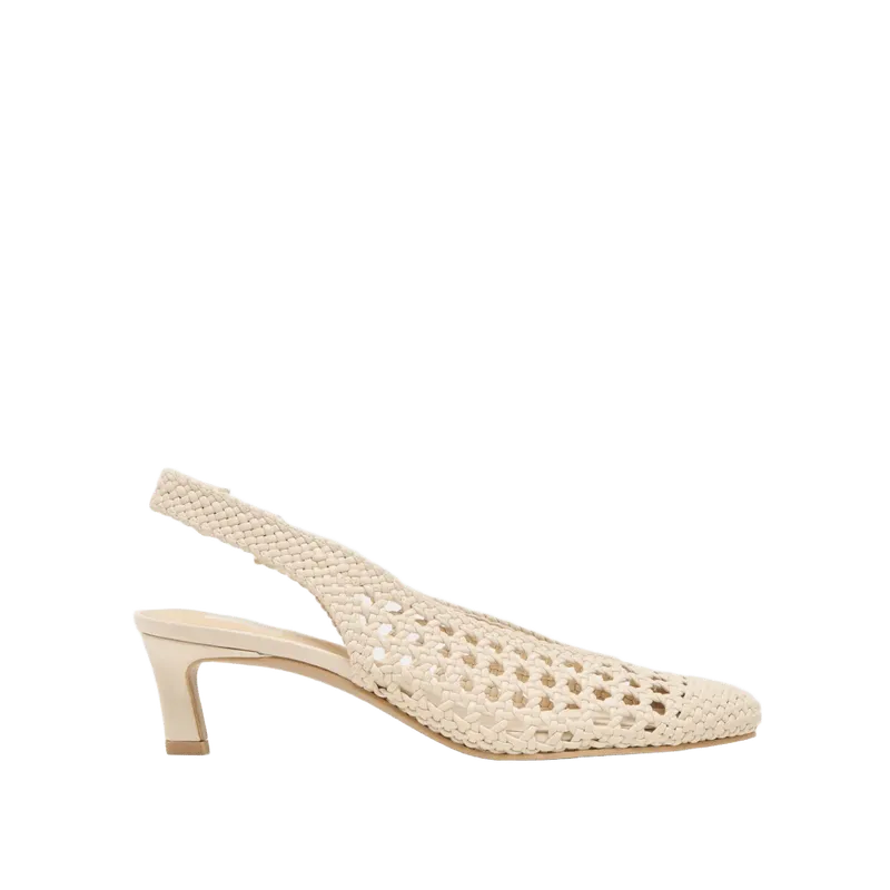 FAWNE HEELS CREME WOVEN STELLA