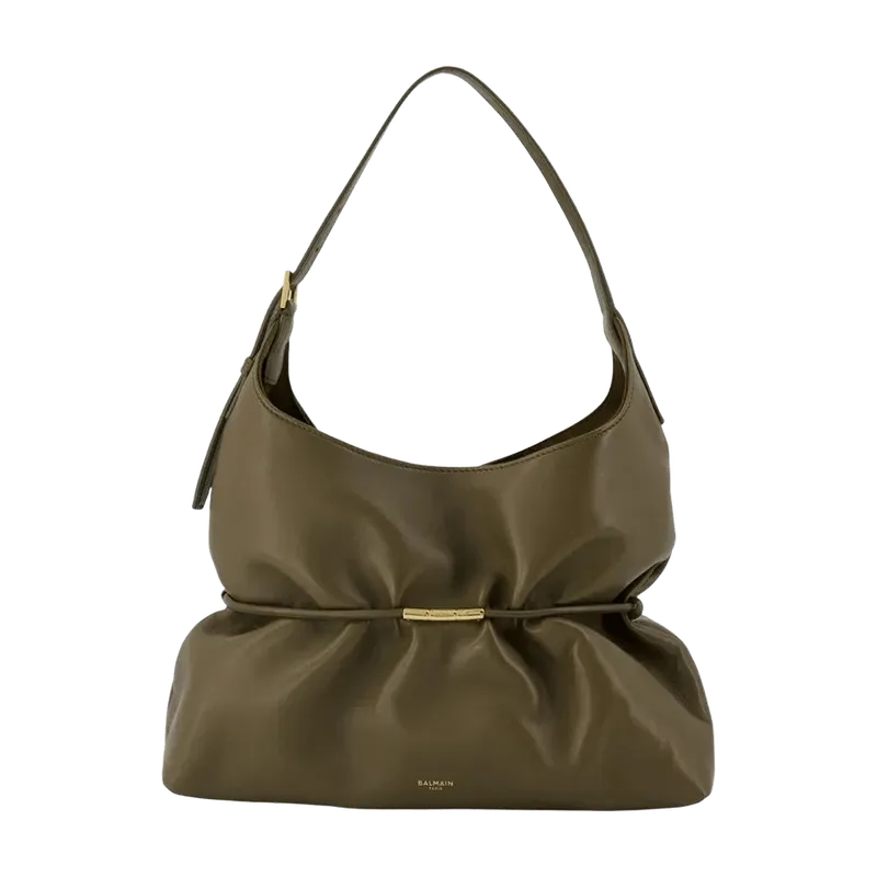 Balmain Sphynx Shoulder Bag — Khaki