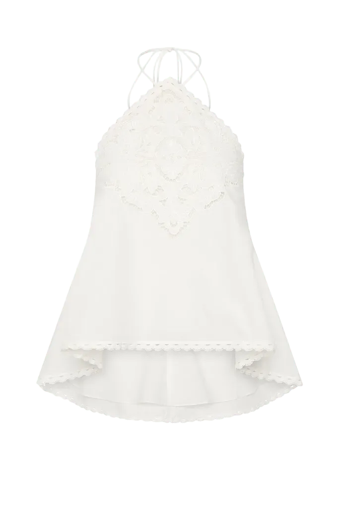 Marianne Halter Top in White