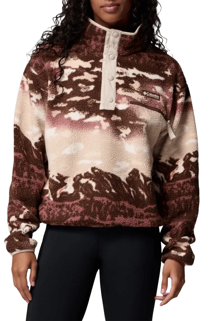 Helvetia II Print Crop Fleece Pullover